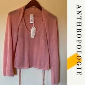 PILCRO By: Anthropologie | Glitter Pink Sweater & Tank Set